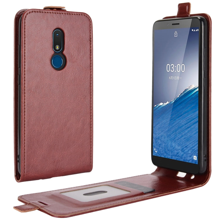 For Nokia C3 R64 Texture Single Vertical Flip Leather Protective Case with Card Slots & Photo Frame, For Nokia C3