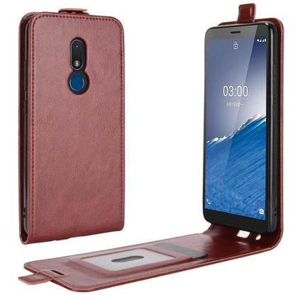 For Nokia C3 R64 Texture Single Vertical Flip Leather Protective Case with Card Slots & Photo Frame, For Nokia C3