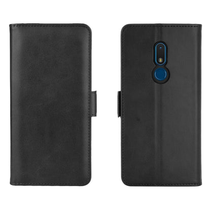 For Nokia C3 Dual-side Magnetic Buckle Horizontal Flip Leather Case with Holder & Card Slots & Wallet