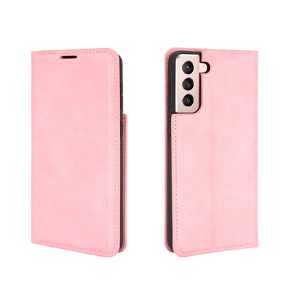 For Samsung Galaxy S21 Retro-skin Business Magnetic Suction Leather Case with Holder & Card Slots & Wallet, For Samsung Galaxy S21 5G