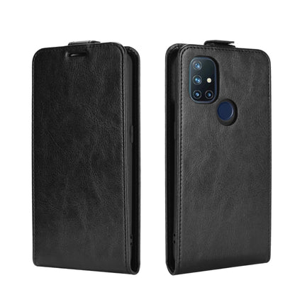 For OnePlus Nord N10 5G R64 Texture Single Vertical Flip Leather Protective Case with Card Slots & Photo Frame