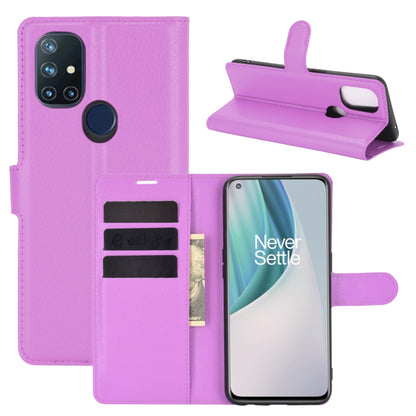 For OnePlus Nord N10 5G Litchi Texture Horizontal Flip Protective Case with Holder & Card Slots & Wallet