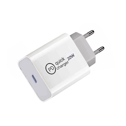 SDC-20W PD 20W Single USB-C / Type-C Interface Travel Charger, EU Plug, US Plug, UK Plug