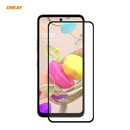 ENKAY Hat-Prince Full Glue 0.26mm 9H 2.5D Tempered Glass Full Coverage Film, For LG K42 / K52 / K62, For Huawei P Smart 2021, For Nokia 3.4, For Motorola Moto G 5G(1 PC)