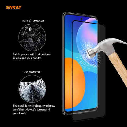 2 PCS ENKAY Hat-Prince Full Glue 0.26mm 9H 2.5D Tempered Glass Full Coverage Film, For Huawei P Smart 2021, For Nokia 3.4, For Motorola Moto G 5G(2 PCS)