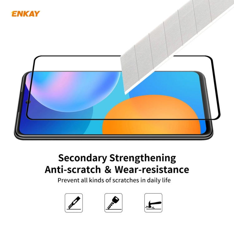 2 PCS ENKAY Hat-Prince Full Glue 0.26mm 9H 2.5D Tempered Glass Full Coverage Film, For Huawei P Smart 2021, For Nokia 3.4, For Motorola Moto G 5G(2 PCS)