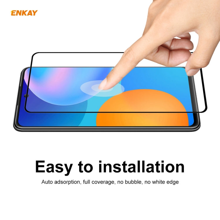 2 PCS ENKAY Hat-Prince Full Glue 0.26mm 9H 2.5D Tempered Glass Full Coverage Film, For Huawei P Smart 2021, For Nokia 3.4, For Motorola Moto G 5G(2 PCS)