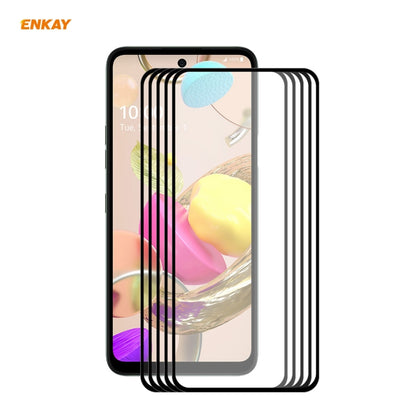 5 PCS ENKAY Hat-Prince Full Glue 0.26mm 9H 2.5D Tempered Glass Full Coverage Film