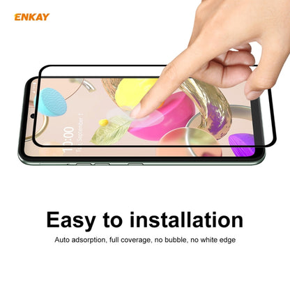 5 PCS ENKAY Hat-Prince Full Glue 0.26mm 9H 2.5D Tempered Glass Full Coverage Film, For LG K42 / K52 / K62, For Huawei P Smart 2021, For Nokia 3.4