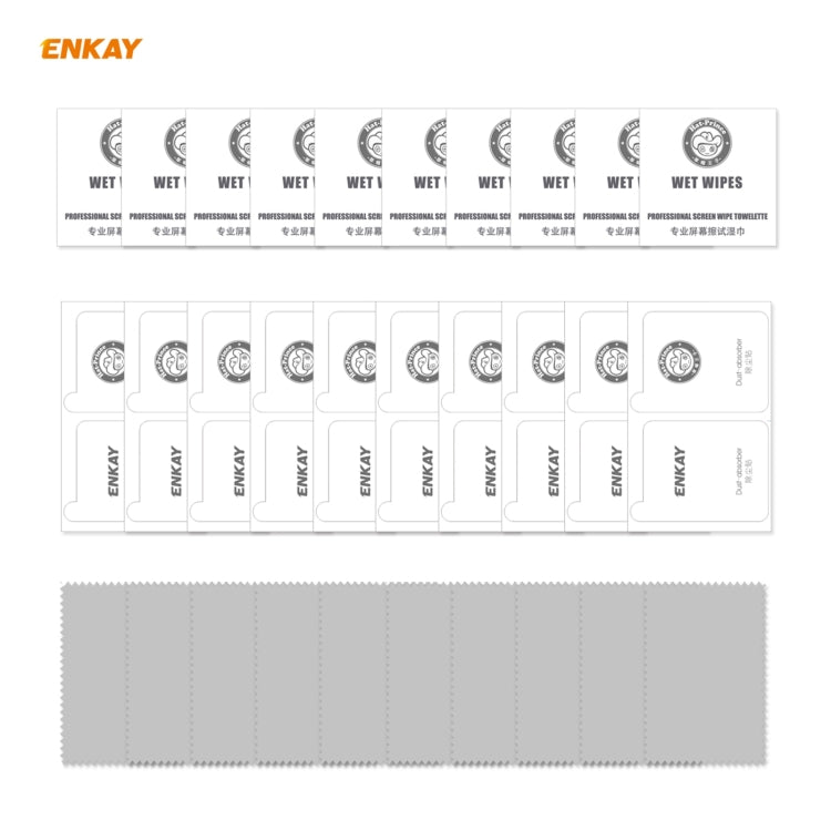 10 PCS ENKAY Hat-Prince Full Glue 0.26mm 9H 2.5D Tempered Glass Full Coverage Film