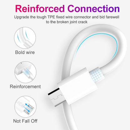 XJ-020 2A USB Male to Micro USB Male Interface Charge Cable, Length: 1m