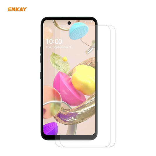 2 PCS ENKAY Hat-Prince 0.26mm 9H 2.5D Curved Edge Tempered Glass Film