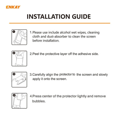 2 PCS ENKAY Hat-Prince 0.26mm 9H 2.5D Curved Edge Tempered Glass Film
