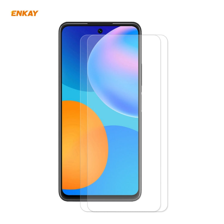 2 PCS ENKAY Hat-Prince 0.26mm 9H 2.5D Curved Edge Tempered Glass Film