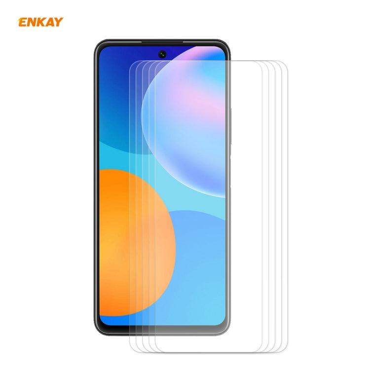 5 PCS ENKAY Hat-Prince 0.26mm 9H 2.5D Curved Edge Tempered Glass Film