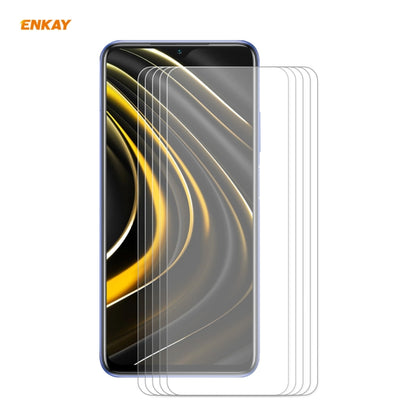 5 PCS ENKAY Hat-Prince 0.26mm 9H 2.5D Curved Edge Tempered Glass Film