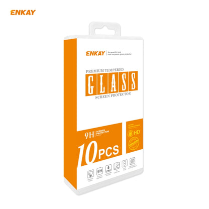 10 PCS ENKAY Hat-Prince 0.26mm 9H 2.5D Curved Edge Tempered Glass Film