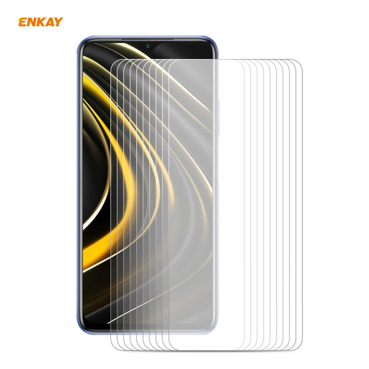 10 PCS ENKAY Hat-Prince 0.26mm 9H 2.5D Curved Edge Tempered Glass Film