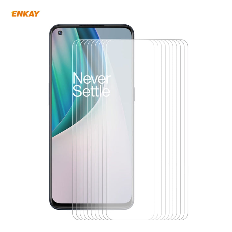 10 PCS ENKAY Hat-Prince 0.26mm 9H 2.5D Curved Edge Tempered Glass Film