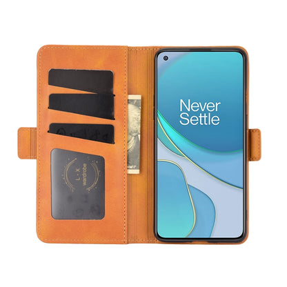 For OnePlus 8T Dual-side Magnetic Buckle Horizontal Flip Leather Case with Holder & Card Slots & Wallet