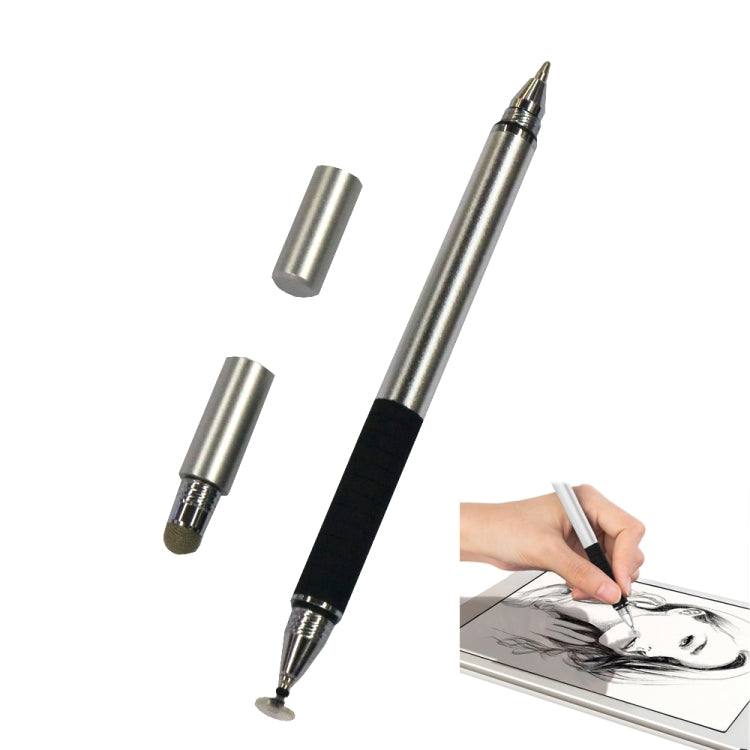 AT-12 3 in 1 Touch Screen Capacitive Pen with Common Writing Pen & Mobile Phone Writing Pen Function is Suitable for Apple / Huawei / Samsung