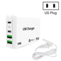 PD 100W Dual USB-C / Type-C + Dual USB 4-port Charger with Power Cable for Apple / Huawei / Samsung Laptop, EU Plug, US Plug, UK Plug