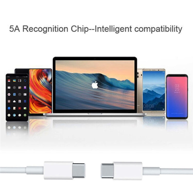 PD100W-A9 PD100W Dual Dort USB-C / Type-C + Dual USB Charger with 5A USB-C / Type-C to USB-C / Type-C Fast Charging Cable for Apple MacBook Series