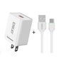 ENKAY Hat-Prince U015 18W 3A QC3.0 Fast Charging Power Adapter US Plug Portable Travel Charger, With 3A 1m 8 Pin Cable, With 3A 1m Type-C Cable, With 3A 1m Micro USB Cable
