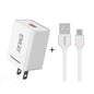 ENKAY Hat-Prince U015 18W 3A QC3.0 Fast Charging Power Adapter US Plug Portable Travel Charger, With 3A 1m 8 Pin Cable, With 3A 1m Type-C Cable, With 3A 1m Micro USB Cable