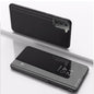 Plated Mirror Horizontal Flip Leather Case with Holder