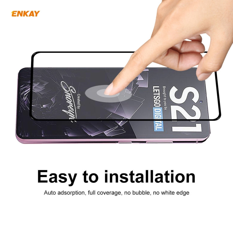 For Samsung Galaxy S30 ENKAY Hat-Prince Full Glue 0.26mm 9H 2.5D Tempered Glass Full Coverage Film Support Fingerprint Unlock, For Samsung Galaxy S21 5G (1 PC), 2pcsFor Samsung Galaxy S21 5G (2pcs), For Samsung Galaxy S21 5G (5pcs)                     ...