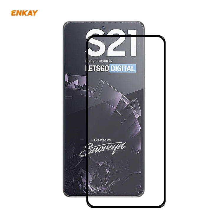 For Samsung Galaxy S30 ENKAY Hat-Prince Full Glue 0.26mm 9H 2.5D Tempered Glass Full Coverage Film Support Fingerprint Unlock, For Samsung Galaxy S21 5G (1 PC), 2pcsFor Samsung Galaxy S21 5G (2pcs), For Samsung Galaxy S21 5G (5pcs)���������������������...