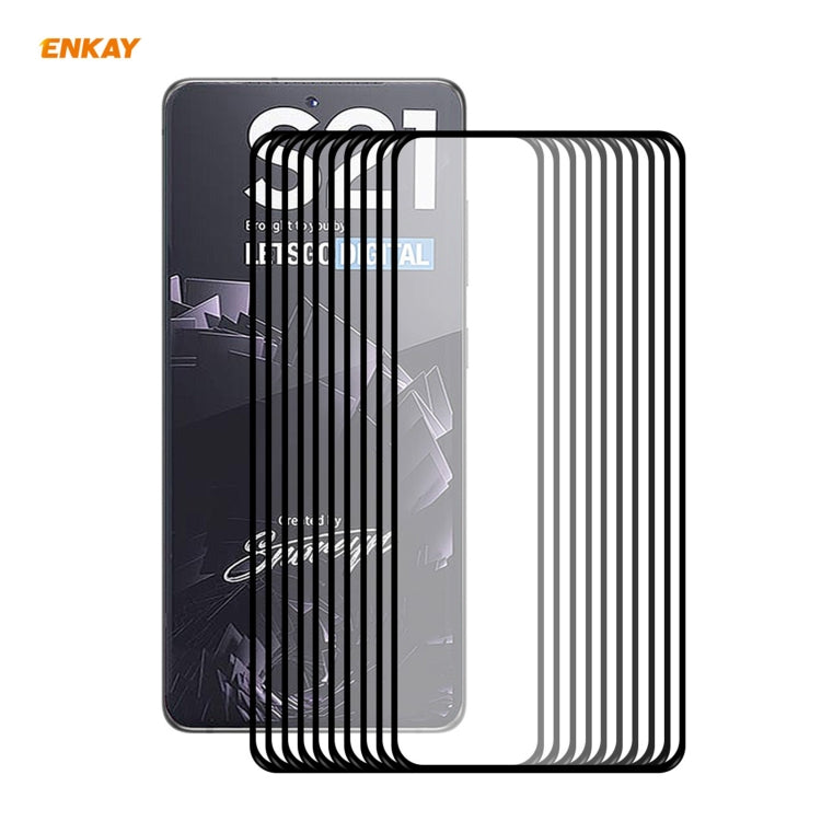 For Samsung Galaxy S30 ENKAY Hat-Prince Full Glue 0.26mm 9H 2.5D Tempered Glass Full Coverage Film Support Fingerprint Unlock