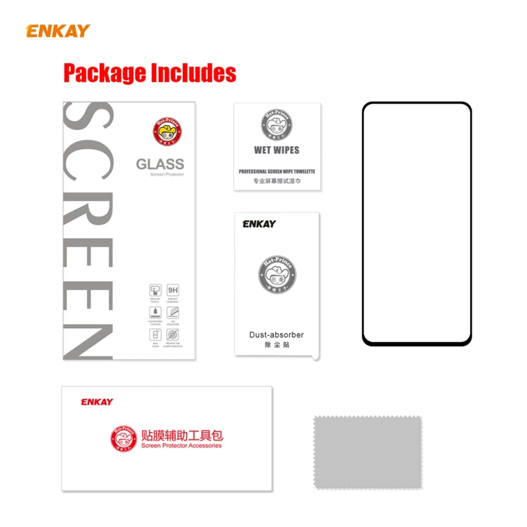 For Samsung Galaxy S30+ ENKAY Hat-Prince Full Glue 0.26mm 9H 2.5D Tempered Glass Full Coverage Film Support Fingerprint Unlock, 1pc, 2pcs, 5pcs, 10pcs