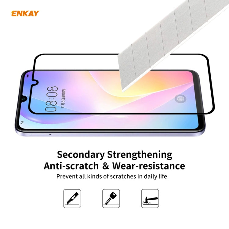 2 PCS ENKAY Hat-Prince Full Glue 0.26mm 9H 2.5D Tempered Glass Full Coverage Film, For Huawei Nova 8 SE, For Samsung Galaxy A12(2 PCS), For OnePlus Nord N10 5G, For OnePlus Nord N100