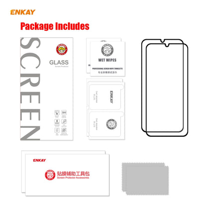2 PCS ENKAY Hat-Prince Full Glue 0.26mm 9H 2.5D Tempered Glass Full Coverage Film, For Huawei Nova 8 SE, For Samsung Galaxy A12(2 PCS), For OnePlus Nord N10 5G, For OnePlus Nord N100