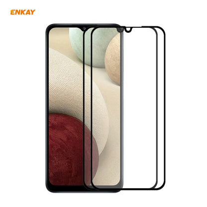 2 PCS ENKAY Hat-Prince Full Glue 0.26mm 9H 2.5D Tempered Glass Full Coverage Film