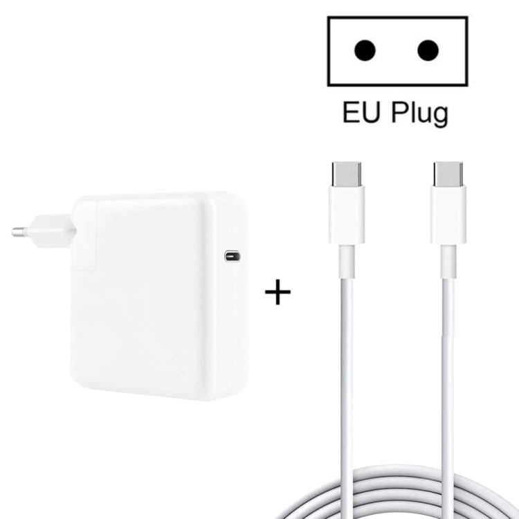 PD-96W 96W PD USB-C / Type-C Laptop Adapter + 2m 5A USB-C / Type-C to USB-C / Type-C Fast Charging Cable for MacBook Pro, EU Plug, US Plug, UK Plug