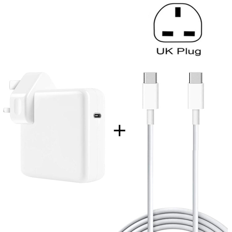 PD-96W 96W PD USB-C / Type-C Laptop Adapter + 2m 5A USB-C / Type-C to USB-C / Type-C Fast Charging Cable for MacBook Pro, EU Plug, US Plug, UK Plug
