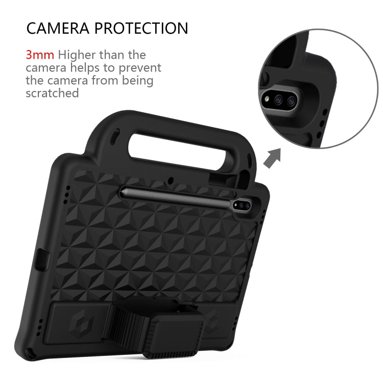 Diamond Series EVA Anti-Fall Shockproof Sleeve Protective Shell Case with Holder & Strap, For Galaxy Tab S8 / Galaxy Tab S7 T870/T875