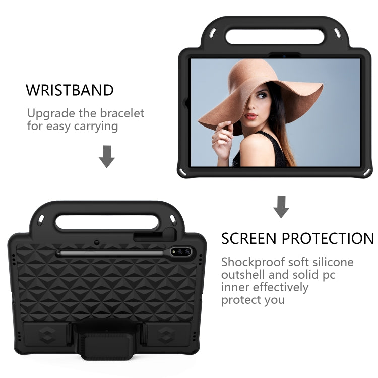 Diamond Series EVA Anti-Fall Shockproof Sleeve Protective Shell Case with Holder & Strap, For Galaxy Tab S8 / Galaxy Tab S7 T870/T875