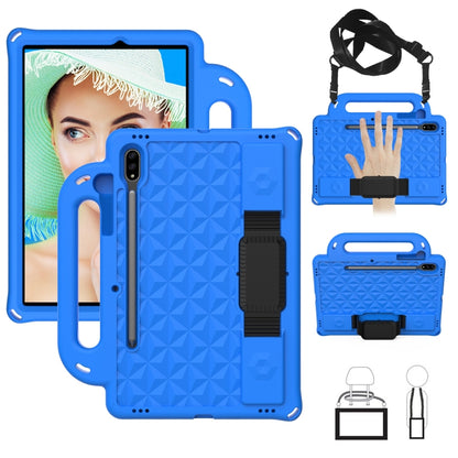 Diamond Series EVA Anti-Fall Shockproof Sleeve Protective Shell Case with Holder & Strap, For Galaxy Tab S8 / Galaxy Tab S7 T870/T875