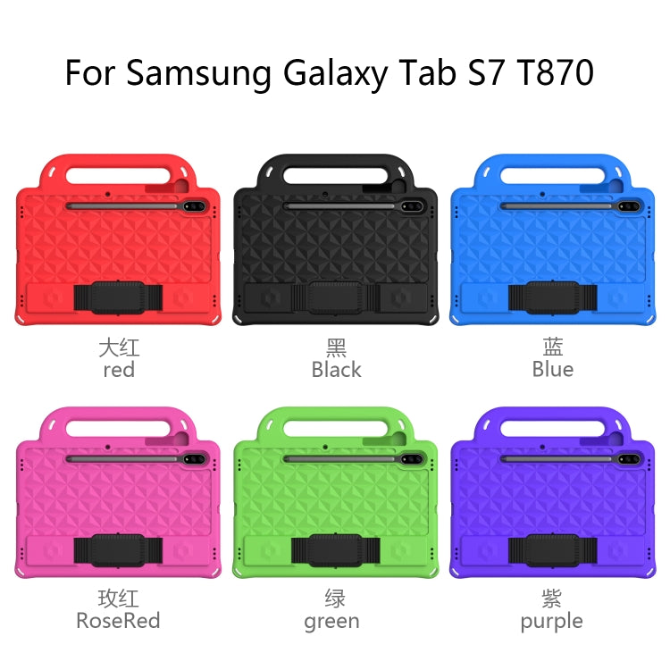 Diamond Series EVA Anti-Fall Shockproof Sleeve Protective Shell Case with Holder & Strap, For Galaxy Tab S8 / Galaxy Tab S7 T870/T875