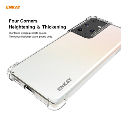 Hat-Prince ENKAY Clear TPU Shockproof Case Soft Anti-slip Cover + 3D Full Screen PET Curved Hot Bending HD Screen Protector Soft Film, Support Fingerprint Unlock, For Samsung Galaxy S21 Ultra 5G, For Xiaomi Mi 11