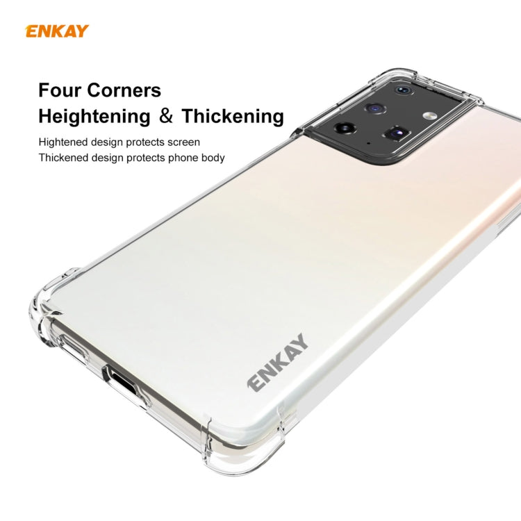 Hat-Prince ENKAY Clear TPU Shockproof Case Soft Anti-slip Cover + 3D Full Screen PET Curved Hot Bending HD Screen Protector Soft Film, Support Fingerprint Unlock