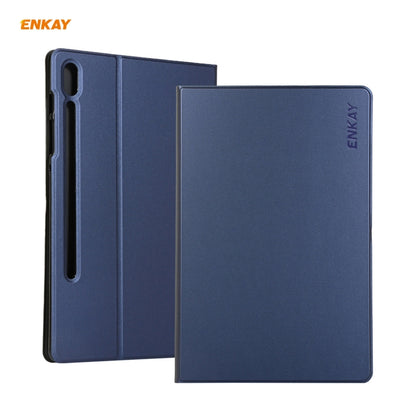 For Samsung Galaxy Tab S7 11.0 T870 / T875 ENKAY Horizontal Flip PU Leather + TPU Smart Case with Holder & Sleep / Wake-up Function