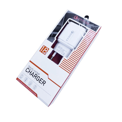 LZ-023 18W QC 3.0 USB Portable Travel Charger + 3A USB to Micro USB Data Cable, EU Plug, Micro USB Data Cable, EU Plug