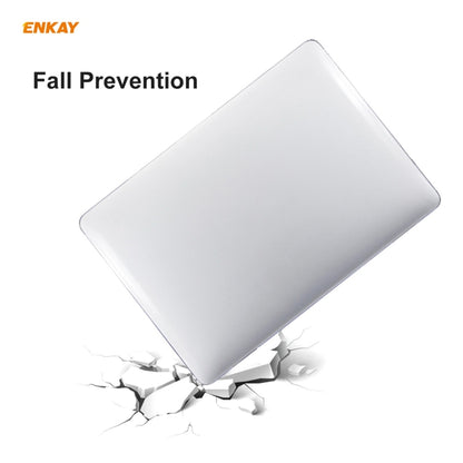 ENKAY 3 in 1 Crystal Laptop Protective Case + EU Version TPU Keyboard Film + Anti-dust Plugs Set for MacBook Pro 13.3 inch A1706 / A1989 / A2159 (with Touch Bar)