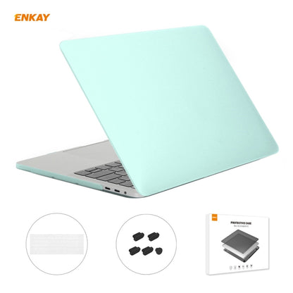 ENKAY 3 in 1 Matte Laptop Protective Case + US Version TPU Keyboard Film + Anti-dust Plugs Set for MacBook Pro 13.3 inch A1706 / A1989 / A2159 (with Touch Bar)