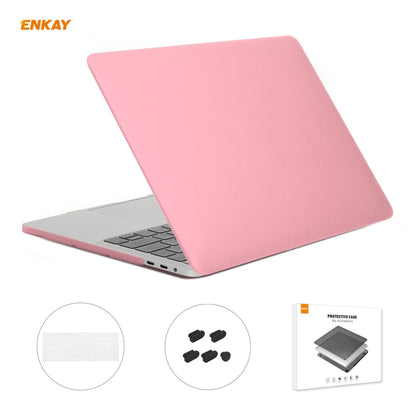 ENKAY 3 in 1 Matte Laptop Protective Case + US Version TPU Keyboard Film + Anti-dust Plugs Set for MacBook Pro 13.3 inch A1706 / A1989 / A2159 (with Touch Bar)